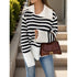 'Waverly' Stripped Oversized Knit Sweater - Celes Fashion